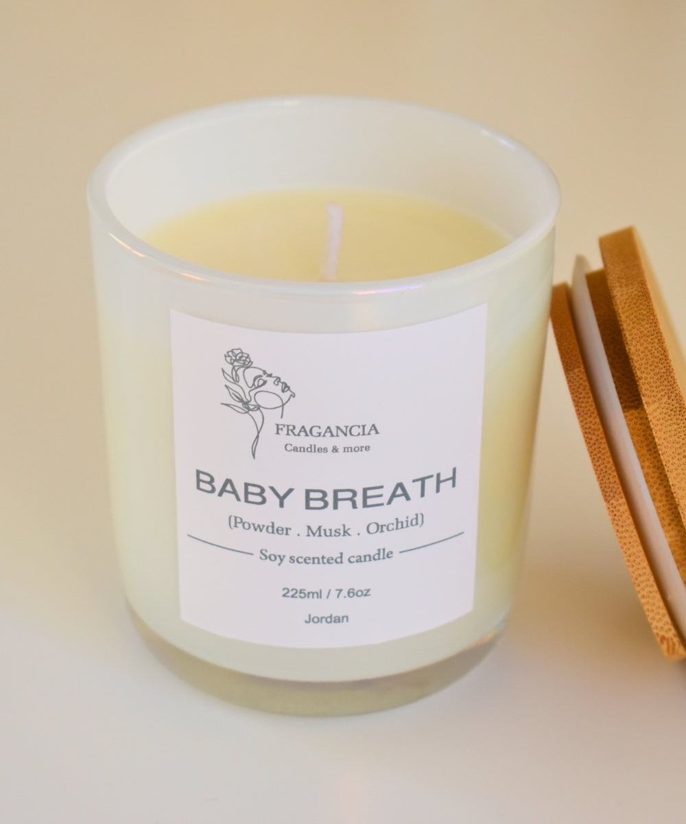 Baby Breath Candle (Medium)